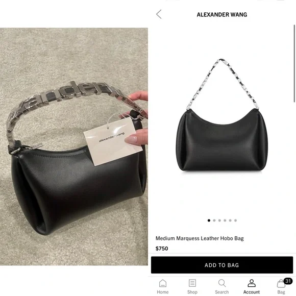 ※残り僅か※ Alexander Wang / Marquess Hobo バック / 送関込 残り僅か※ Alexander Wang / Marquess Hobo バック / 送関込